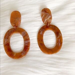 Brown Marble Paparazzi Earrings